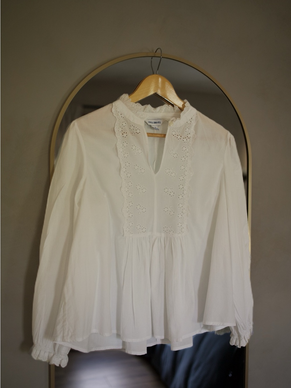 100% Cotton Romantic White Blouse
